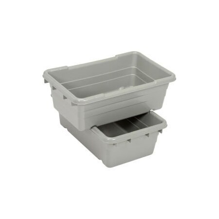 Akro-Mils Buckhorn Cross Stack Jumbo Lug 34305GRAY - 25"L x 16"W x 8-1/2"H Gray - Pkg Qty 6 34305GRAY